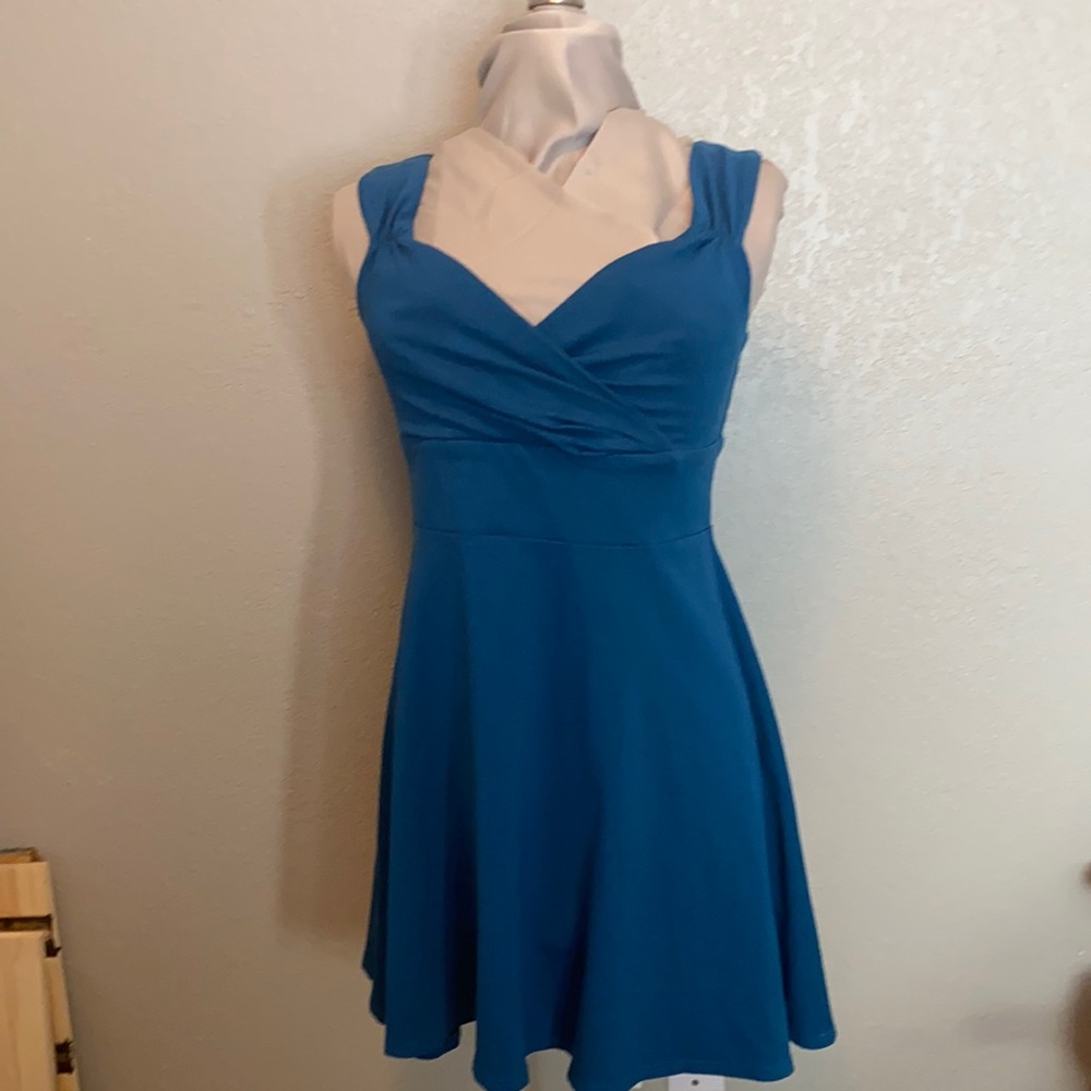 Teal heavy stretch knit dress size XL